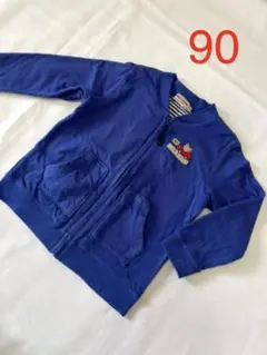 ミキハウス　トレーナー　90 カーディガン　カットソー　ブルー　車