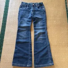 デニムブルー フレアパンツ