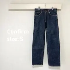 【美品・値下げ中！】Confirm ストレートデニム　 5ポケット ネイビー Sのサムネイル