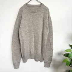 ムジルシリョウヒン　MUJI クルーネックニットプルオーバー　ウール　ベーシック
