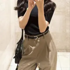 Mila Owen ベージュ タックワイドパンツ　スラックス サイズ0