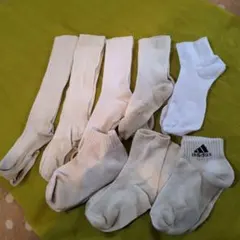 adidas含む キッズホワイト靴下 8足セット