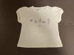 プティマイン バレエ刺繍デザイン Tシャツ 90