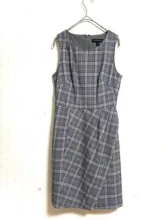 BANANA REPUBLIC チェック柄ノースリーブワンピース