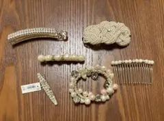 総額約7千円相当✨未使用日本製 ヘアアクセ6点まとめ売り