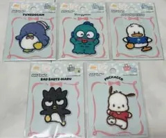 サンリオ パイルワッペン 5個　シール　はぴだんぶい