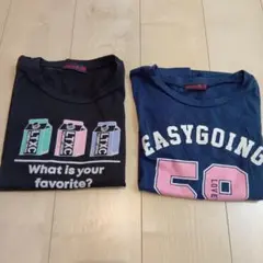 LOVETOXIC ブラック　ネイビー Tシャツ Lサイズ