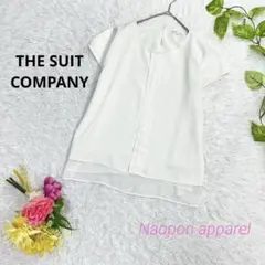 ザスーツカンパニー　フレンチスリーブ　ブラウス　ラウンドネック　ホワイト　M