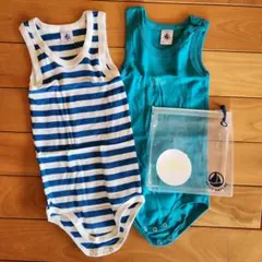 新品 PETIT BATEAU 24m 86cm ノースリーブボディ2点セットのサムネイル