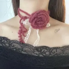 ハンドメイド　レースバラチョーカー　ロリータ　かぎ編み　no.237