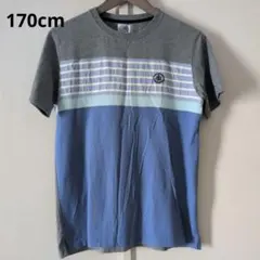 【170cm】J.PRESS 半袖Tシャツ ボーダー切替のサムネイル