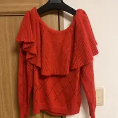 【1/6までの出品】モヘヤ フリルカラー ニット プルオーバー　Cygne