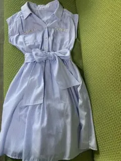 ❤︎美品‼︎ 爽やかブルーストライプシャツワンピース♪