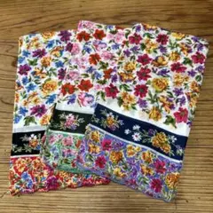 ハンカチ　花柄　3枚セット