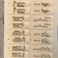 63 布 タグ 約1.5cm 16枚 320円 ハンドメイド　花 ラベル