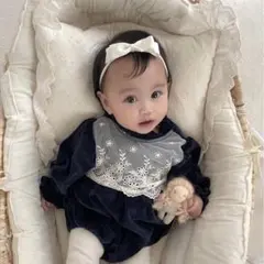 【emboss dot hair band】ベビーヘアバンド ハンドメイド