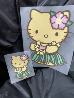 ハローキティーアイロンシート　大小　日焼け