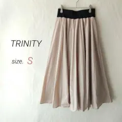 トリニティ【S】ロングフレアスカート　ウエストゴム　配色
