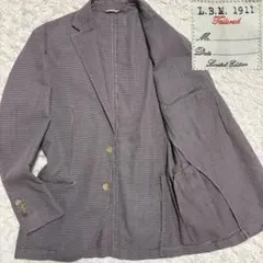 ✨極美品/リネン/L✨ルビアム テーラードジャケット 千鳥格子 アンコン