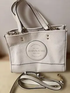COACH ホワイトレザー ハンドバッグ