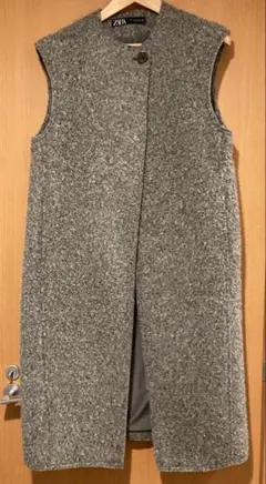 ZARA ロングベスト・ジレ　グレー