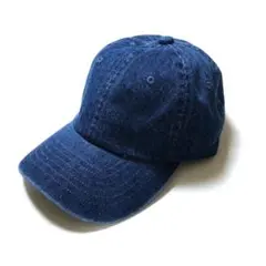 新品 デニム ウォッシュ キャップ ユニセックス ダークブルー Fのサムネイル