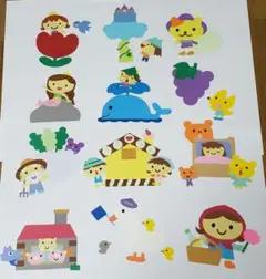 保育園　幼稚園　壁面飾り　おとぎ話　世界の童話　お誕生日表