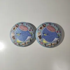 サンリオキャラクターズ ビスケット 刺繍缶バッジ3 タキシードサム 2個セット