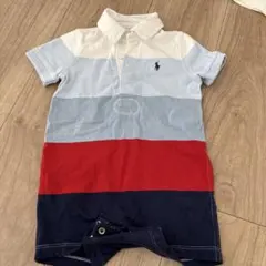 Ralph Lauren ストライプロンパース 9M サイズ75