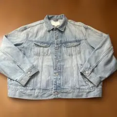 【美品】ZARA オーバーサイズデニムジャケット　Gジャン　M ライトブルー