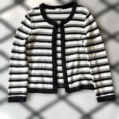 TRANS WORK ボーダー カーディガン 38