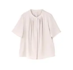 NATURALBEAUTYBASIC半袖ブラウス ピンクベージュ新品未使用 Mのサムネイル