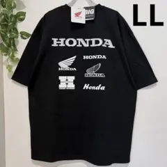 ②新品、LL‪☆＆HONDA ホンダ☆半袖Tシャツ、ブラック、ビッグシルエットのサムネイル