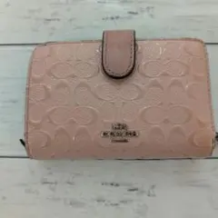 COACH♡ピンク型押し財布♡コーチのサムネイル