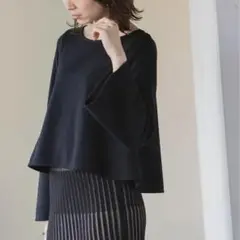 NOBLE　ノーブル　コンパクトロングスリーブプルオーバー　ブラック