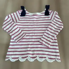 petit main ストライプ長袖カットソー 120