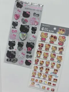 サンリオ キティ 日焼けキティ キラキララインストーンシール 2枚セット