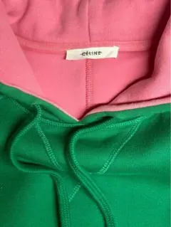 CELINE グリーン ピンク フード　パーカー　オーバーサイズのサムネイル