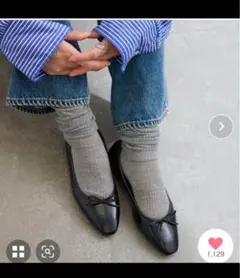 LE TALON 黒 フラットシューズ 23cm ルタロン