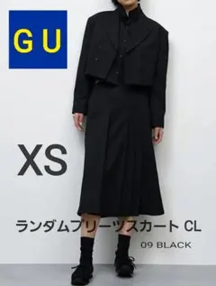 GU∞ランダムプリーツスカートCL/BLACK/XS^^{新作2026秋冬♪のサムネイル