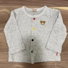 ミキハウス グレー カーディガン 70-80