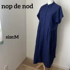 nop de nod　リネンレーヨンスタンドカラー切替タックジャンスカのサムネイル