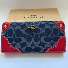 コーチ COACH 長財布 F53769 ネイビー - メルカリ