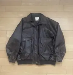 ダークブラウン レザー ジャケット