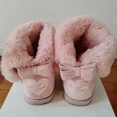 キッズファー付きピンクブーツ21センチ