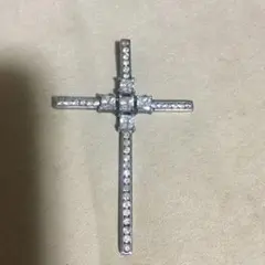 silver 925 ジルコニア　クロスペンダントトップ