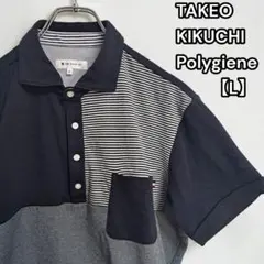 良品★TAKEO KIKUCHI 半袖ポロシャツ Polygiene 防臭 Lのサムネイル