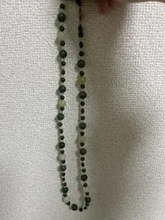 天然石ビーズ ロングネックレス