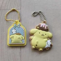 ポムポムプリン　クッキーチャーム　ラバーキーホルダー