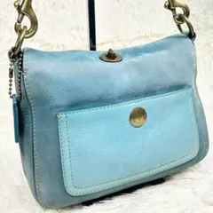 激レア✨ オールドコーチ アクセサリーポーチ ワンショルダー ヌバッグ レザー